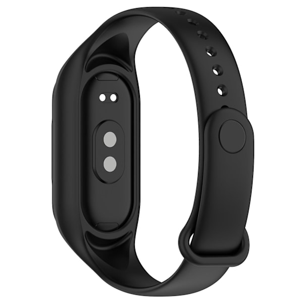 For Xiaomi Smart Band 8 udskiftning silikone urrem integrere armbånd med etui Black, Black A Xiaomi Smart Band 8