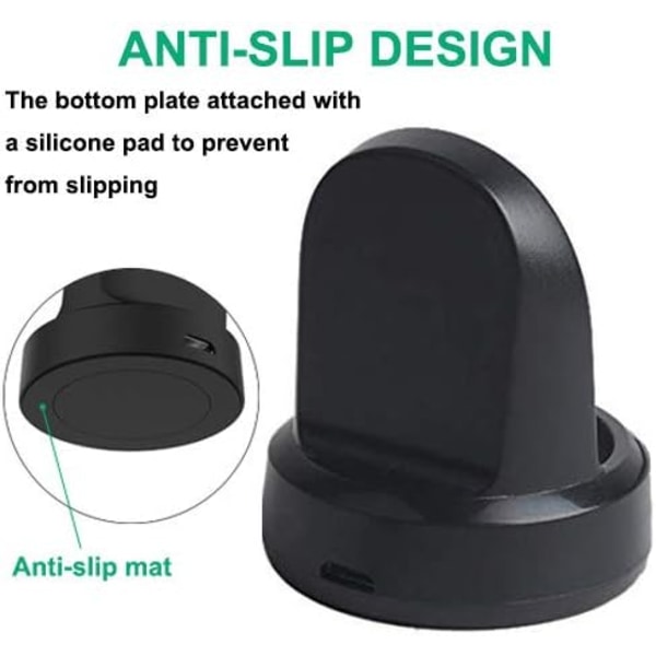 Oplader til Samsung Galaxy Watch 1 42mm/46mm, erstatningsopladningsdock til Galaxy Watch SM-R800/R810/R815 Smart Watch (sort)
