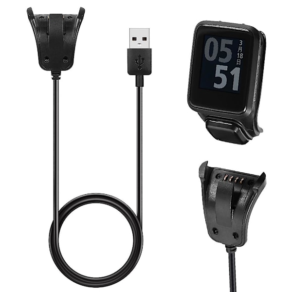 Cradle Bracket Charger Dock Usb-opladningskabel Strømadapter Til Tomtom 3 Runner