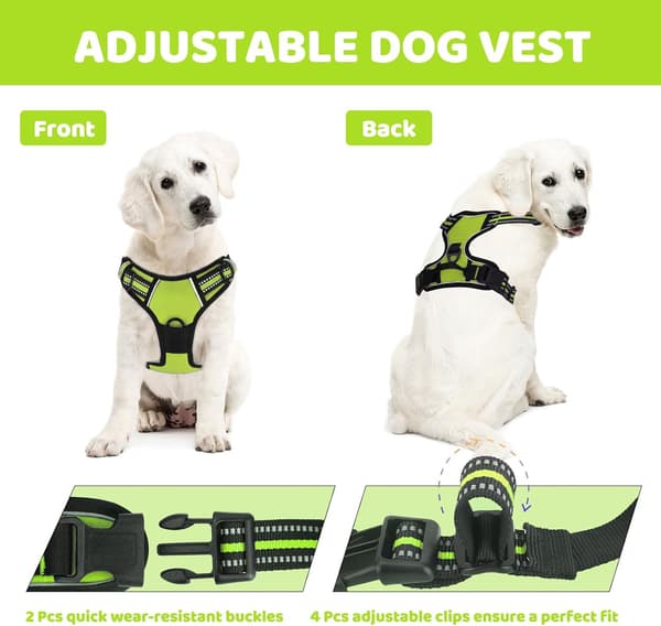 Hundesele, \"No-Pull\" med snor, XL størrelse til 22,5 - 45 kg (blå)