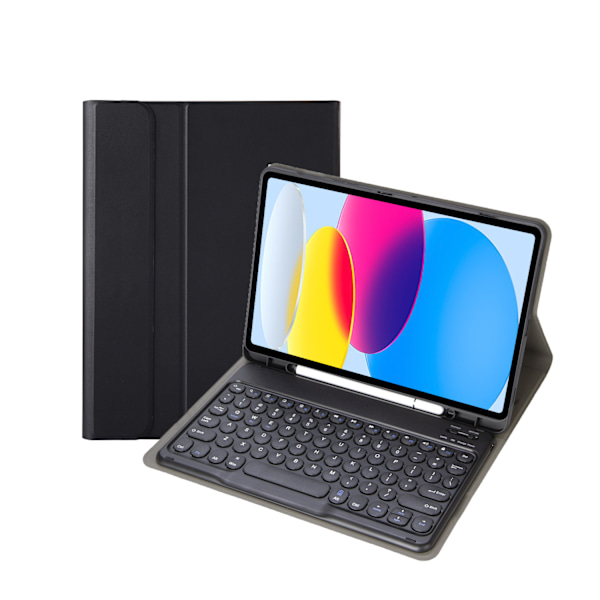 Tastatur Etui til Samsung Galaxy Tab S6 Lite 10.4 P610/615(2022), Aftagelig Bluetooth Tastatur Sort B