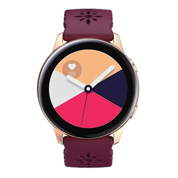 Handledsrem för Samsung Galaxy Watch 5 40mm/44mm/Watch 5 Pro 45mm Watch Band ihålig plommonblomma Wine red, Wine Red A Samsung Galaxy Watch 5