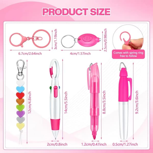 Sykepleier ID-kort Tilbehør Inkluderer Permanent Markør, Mini Highlighter (Rosa)