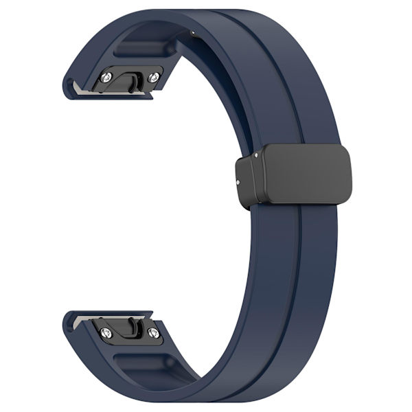 22mm Magnetisk Silikonerem til Huawei Watch Gt 4 46mm/samsung Galaxy Watch3 45mm/garmin Venu 3 Sort Spænde Urrem Navy Blue