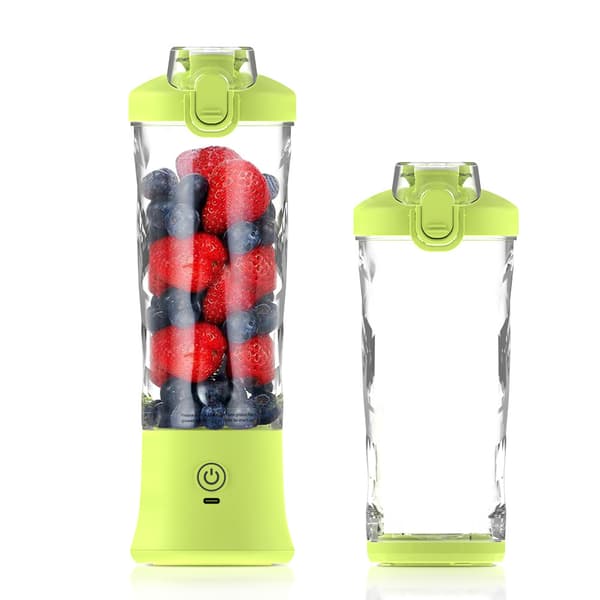 Juicer 20Oz Med 6 Blader, Usb-C Oppladbart 4000Mah Batteri (Gul)