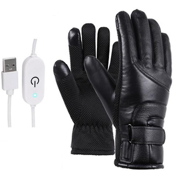 Motorcykel Eluppvärmda Handskar Pekskärm Vinter Varm Vattentät Vindtät B-USB Adjustable temperature