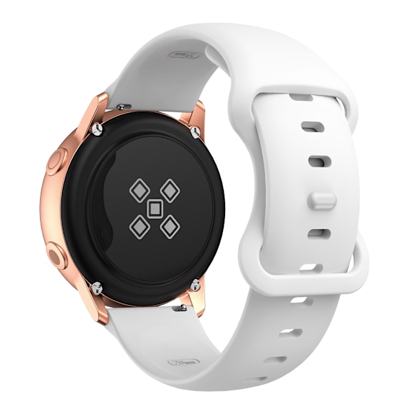 20mm silikonklokkestropp til Samsung Galaxy Watch6 Classic 43mm / 47mm White