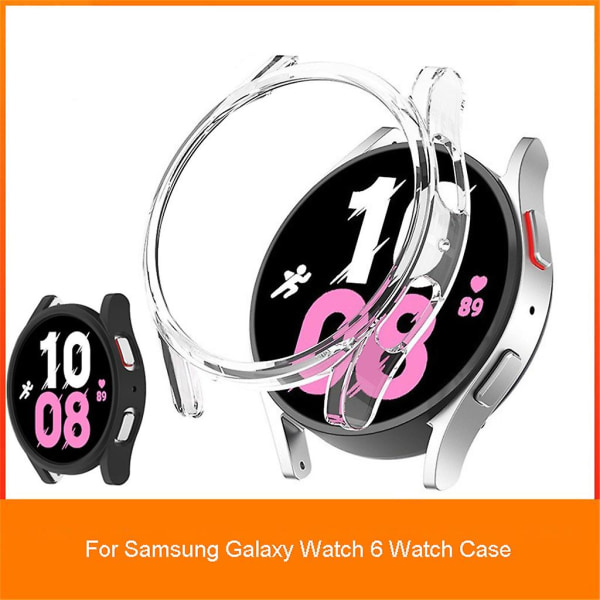 Bekvämt cover för GalaxyWatch 6 anti-scratch watch Transparent 40mm