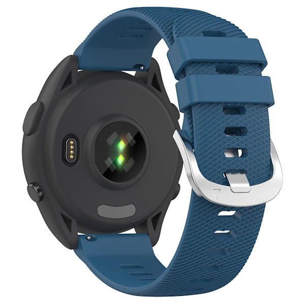 For Garmin Forerunner 265 Silikone Rem til Ur 22mm Krydsstribet Blød Sport Udskiftnings Rem Dark Blue