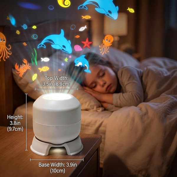 Dynamisk roterande LED-projektorlampa, med bas Ocean