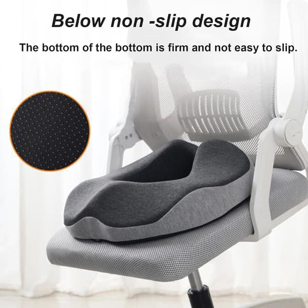 Setepute i minneskum for kontorstoler, bilseter, rullestoler (lysegrå med oransje) Light Gray with Orange