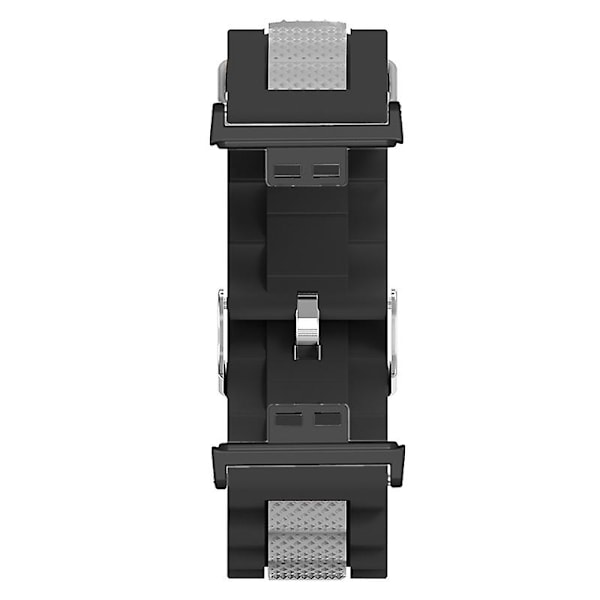 Kaksiväriset aaltoilevat silikonirannekkeet Huawei Watch Fit / Watch Fit Special Edition -älykelloille Black Grey