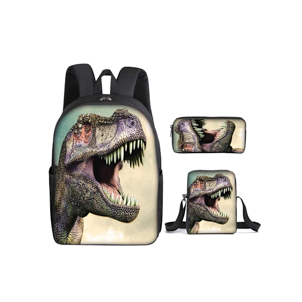 Dinosaur Student Ryggsekk Tredelt Sett-8