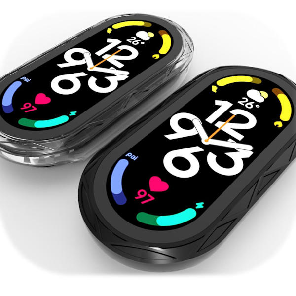 Watch Hard Case för Mi-Band 8 Screen Bumper-Shell Protector-Stötsäkert hölje Transparent