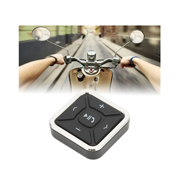Media Button Trådløs Lydadapter Mottaker Bryter Ratt Fjernkontroll For Sykkel Motorsykkel Bil Svart