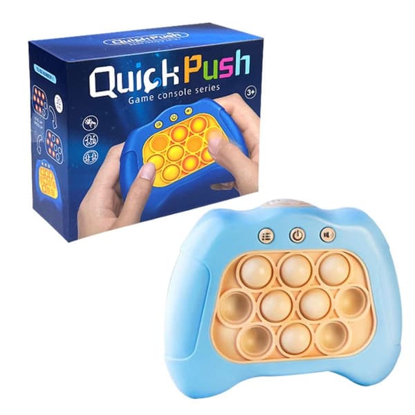 Quick Push Bubble-spillkonsoll, hånd-øye-koordinasjonsspill (lyseblå)