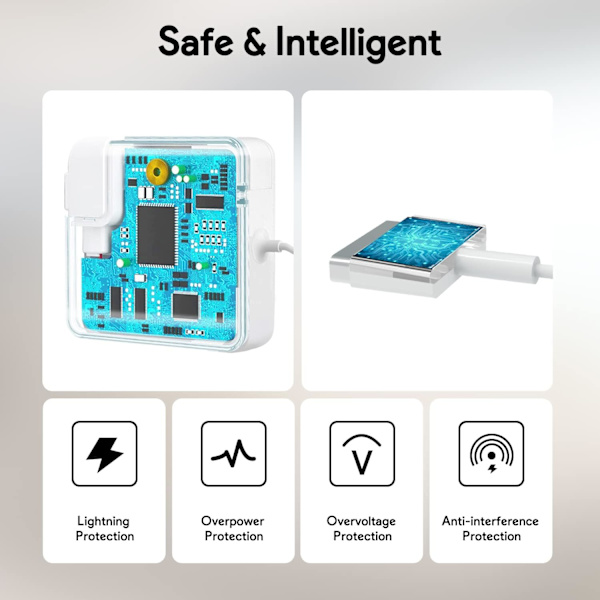 Oplader - 45W til Macbook Pro, T Type Magsafe