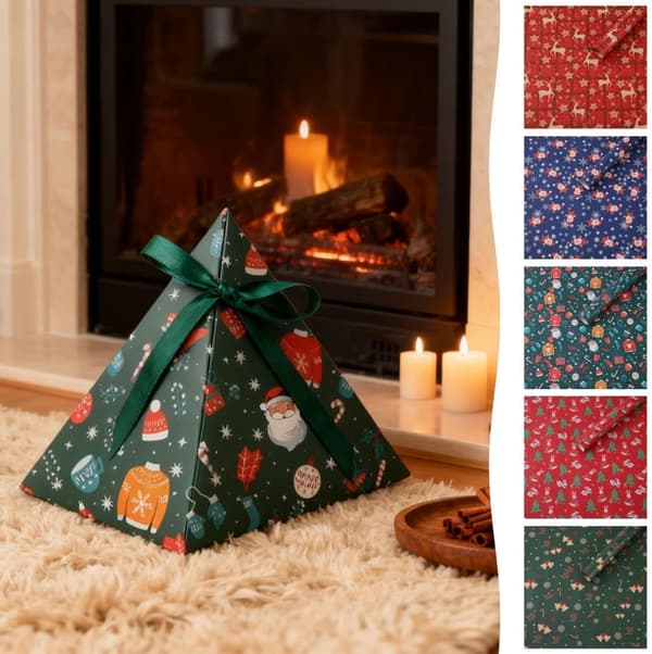 Presentpapper - För jul vinterhelg, 19,7 tum x 33 fot (blå)