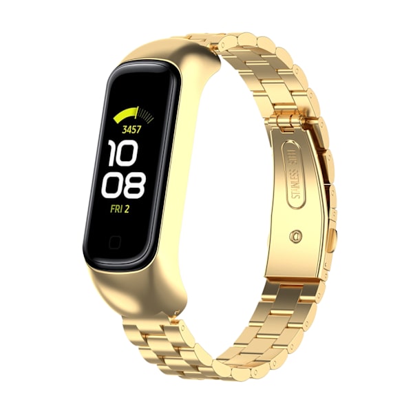 Tre-perlet armbånd i rustfritt stål for Samsung Galaxy Fit2 Gold