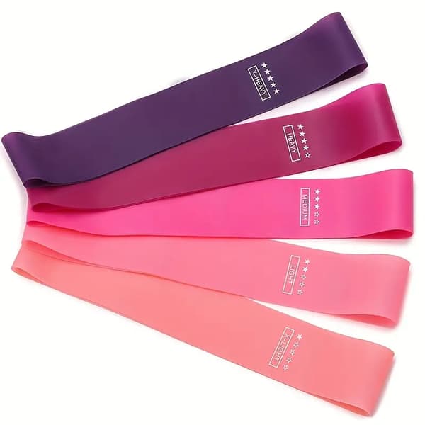 5 st/set bärbart motståndsbandset (rosa)