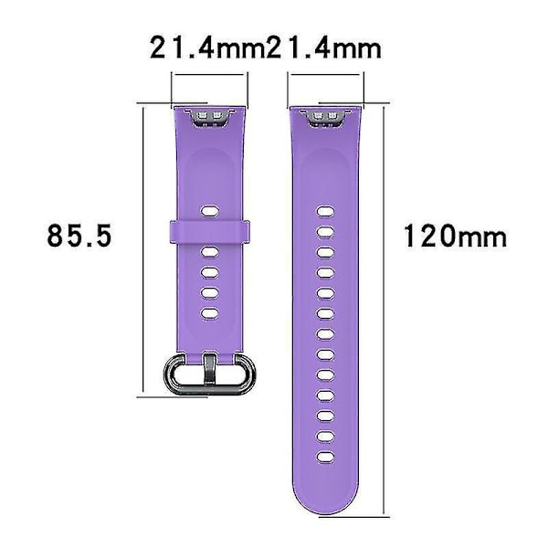 För Xiaomimi Watch ersättningsarmband 2-i-1 klockarmband+klockfodral silikonklockarmband med spänne Black Purple J Xiaomi Redmi Watch