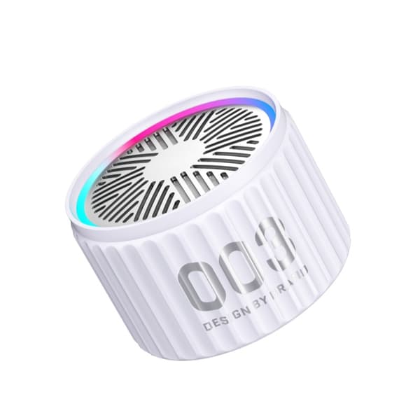 Bluetooth 5.2 Metal Subwoofer Højttaler (Hvid)