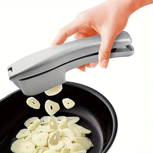 1-Pack Multifunktionell Vitlökspress Zinklegering Vitlöksskivare