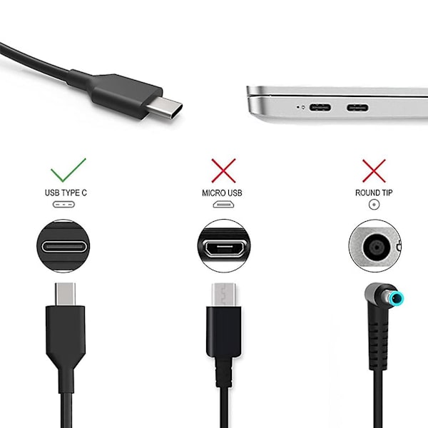 20v 2.25a 45w Type C AC-adapter oplader passer til Lenovo bærbar computer strømforsyning