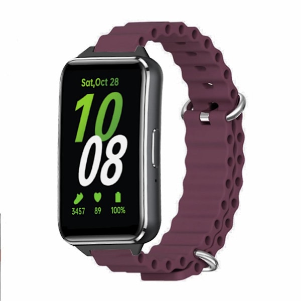 Samsung Galaxy Fit3 -rannekkeen vaihtohihna, pudotusta kestävä silikoniranneke Wine Red