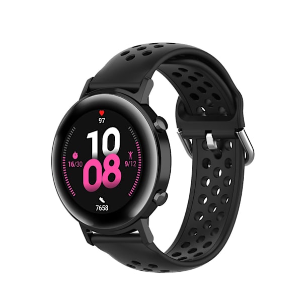 Silica Armbandsbälte för Venu 2 Plus 20mm Watch Soft Strap Loop Armband Black