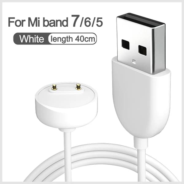 Oplader til Xiaomi Mi Band 5 6 7 (hvid)