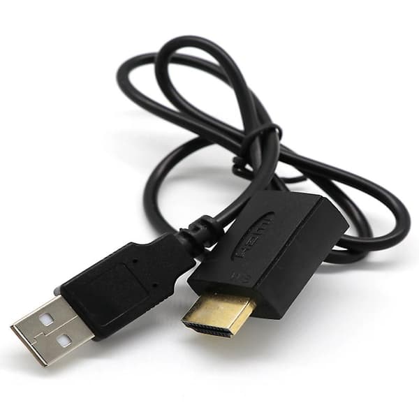 Han til hun-stik + USB 2.0-opladerkabelsplitteradapterforlænger
