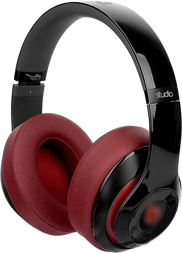 Erstatningsøreputer for Beats Studio 2 og Studio 3 kablede og trådløse hodetelefoner burgunder