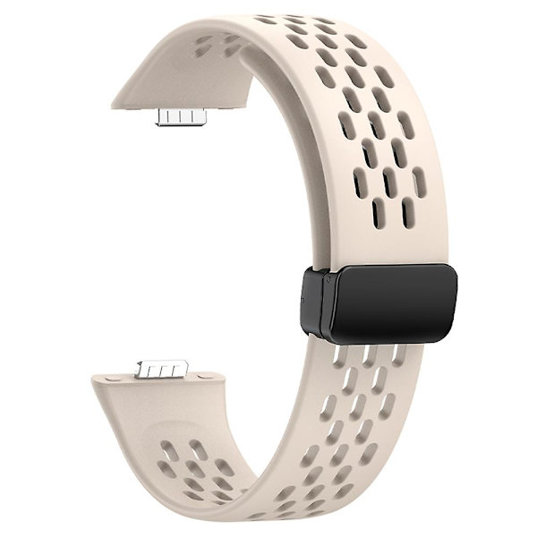 Huawei Watch Fit 3 -silikoniranneke, ontto hihna magneettisella taittolukolla Starlight