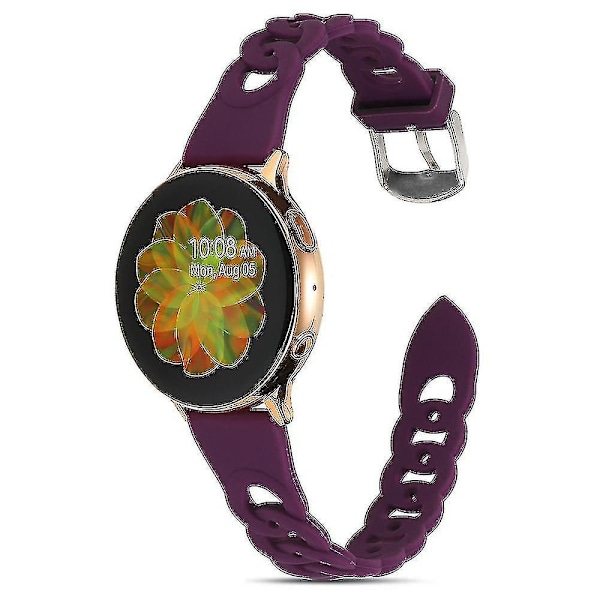 Garmin Venu 2 Plus/Samsung Galaxy Watch4 -rannekke 20mm ympyrädesignilla, vaihdettava rannehihna Purple, Purple L Samsung Galaxy Watch A