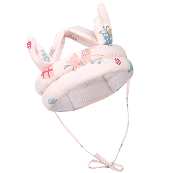 Hovedbeskyttelsespude, åndbar anti-fald beskyttelseshætte egnet til 5-24 måneder (Pink Deer)