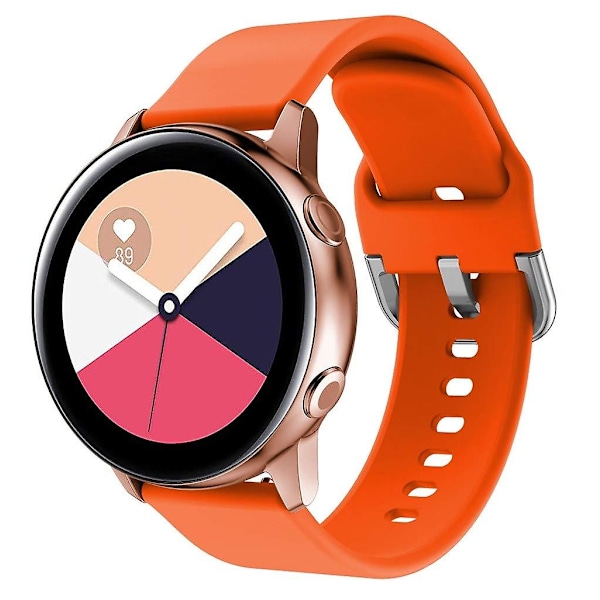 20 mm:n rannekoru Samsung Galaxy Watch4 46 mm 42 mm/Watch4 44 mm 40 mm/Garmin Move Luxe/Move Style Orange F Samsung Galaxy Watch4