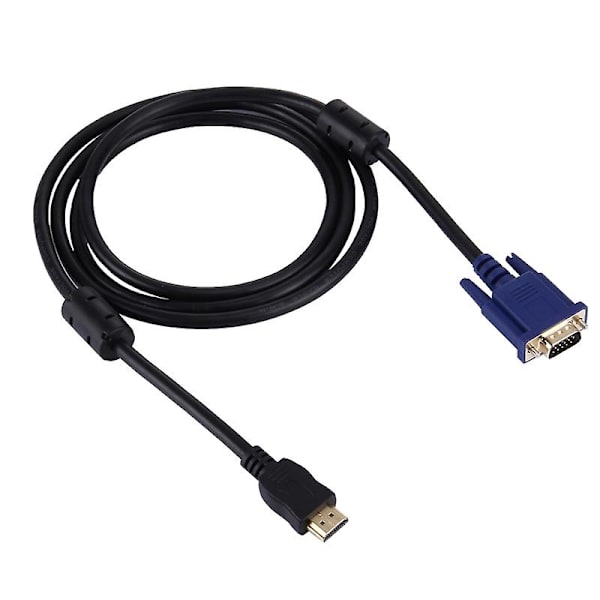 1,8 m HDMI han til VGA han 15PIN videokabel (sort)