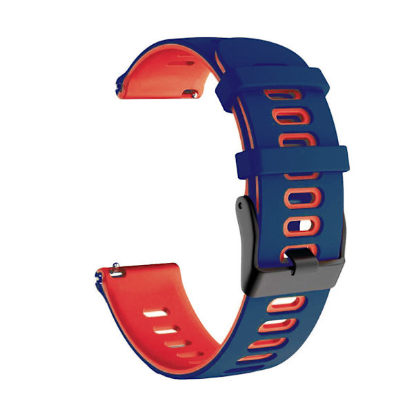 20 mm To-fargets Silikonklokkearmbånd for Huawei Watch GT 3 42 mm Blue Red