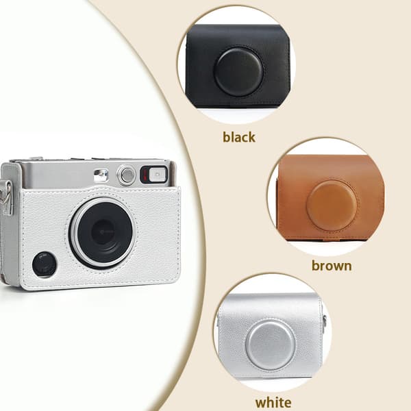 Etui for Instant Mini Evo, med skulderstropp (brun) Brown