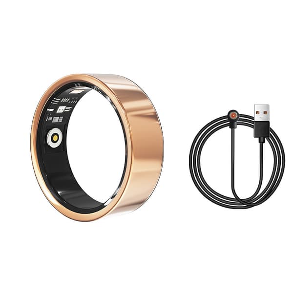 Smart Ring R02D, Hjertefrekvens, Blodoksygen, Helse, Trening Og Søvnovervåking (Rosegull, 8#)