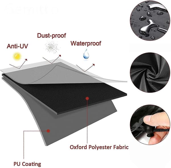 Vattentäta Utemöbler Trädgårdsmöbelskydd Regn Snö, Polyester, 244*244*90Cm
