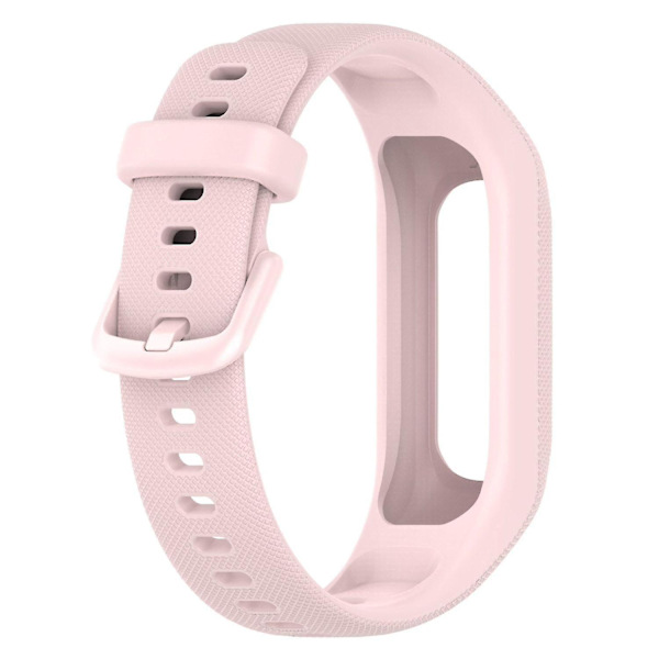 Anti-scratch silikonklockarmband med fodralsskydd för Garmin Vivosmart 5 Rose Pink D Garmin Vivosmart 5