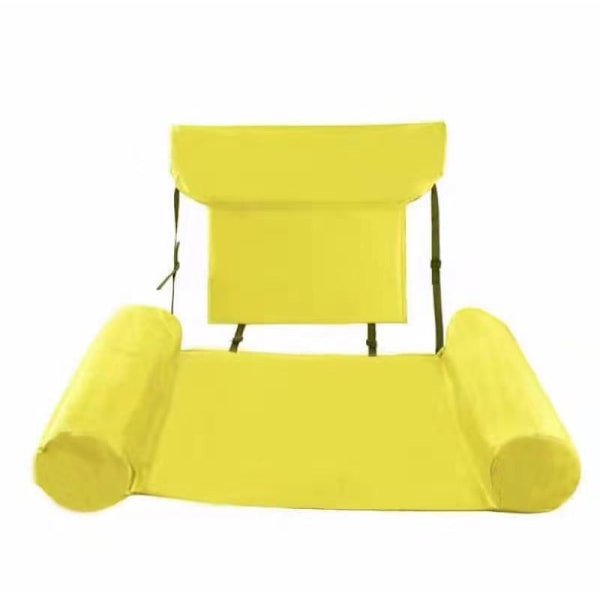 Luksus Oppustelig Vand Lounger - Holdbar Pvc Flydende Sengesofa (Gul)
