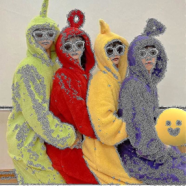 Unisex Teletubbies -asu Disi Onesies Lala Cosplay -pyjamat Aikuisten Pyjamat Purple M