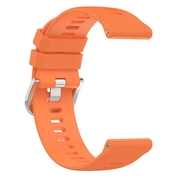For Garmin Forerunner 265 Silikonihihna 22mm Ristiraita Pehmeä Urheiluranneke Orange