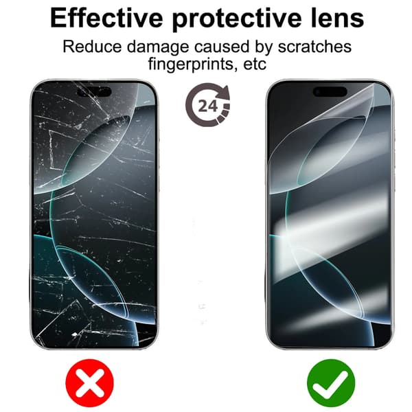 Skärmskyddsfilm för iPhone 17 Pro Max, Hydrogelfilm Ej Glas (3st)