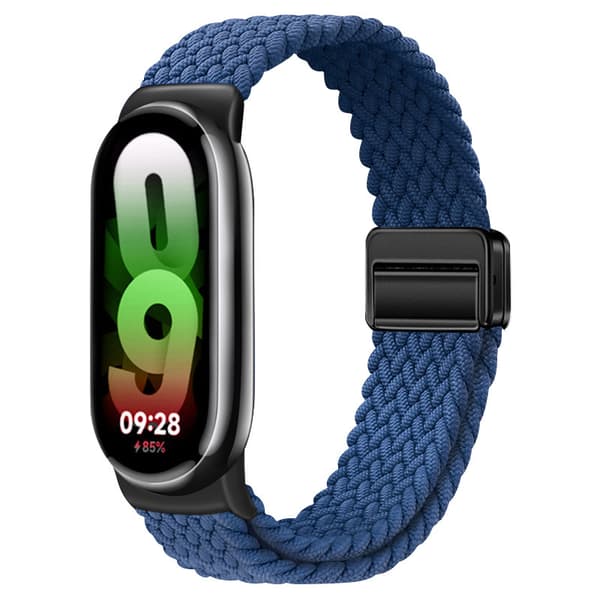 Armbånd til Xiaomi Mi Band 10/9/8, vævet nylonrem (mørkeblå)