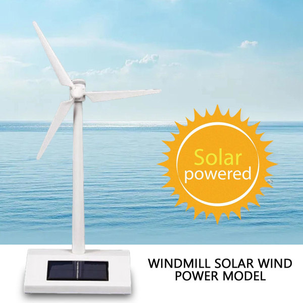 2 i 1 Windmill Solar Wind Power Model Student Utbildning Present Desktop Ornaments