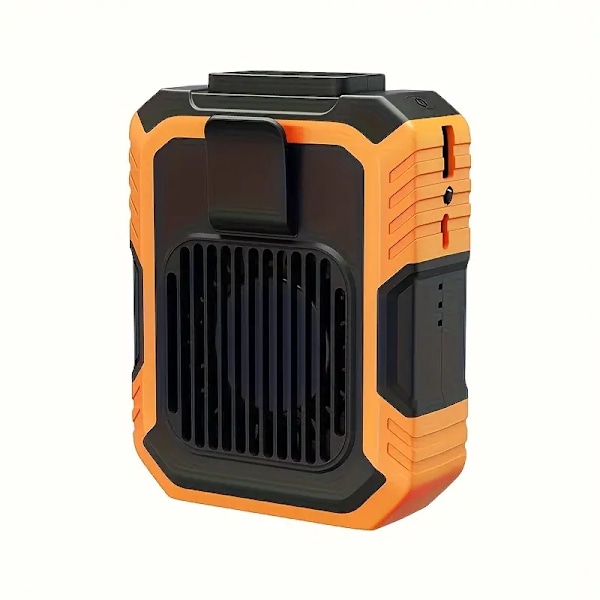 Fläkt - Bärbar USB Uppladdningsbar Midjefläkt, 4000 Mah Batteri (Orange)